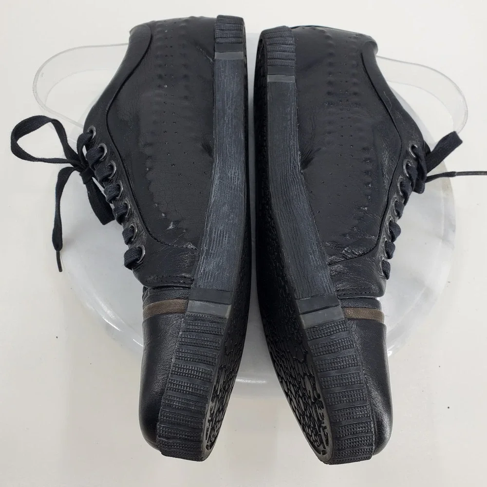 Alexander McQueen X Puma Scarred Street Mens Black Leather Low Top Sneakers 8